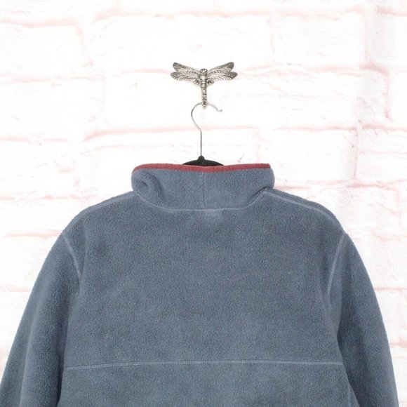 LL Bean Blue Polyester Half Zip High Neck Mountain Fleece Sweater Size L - Picture 6 of 8